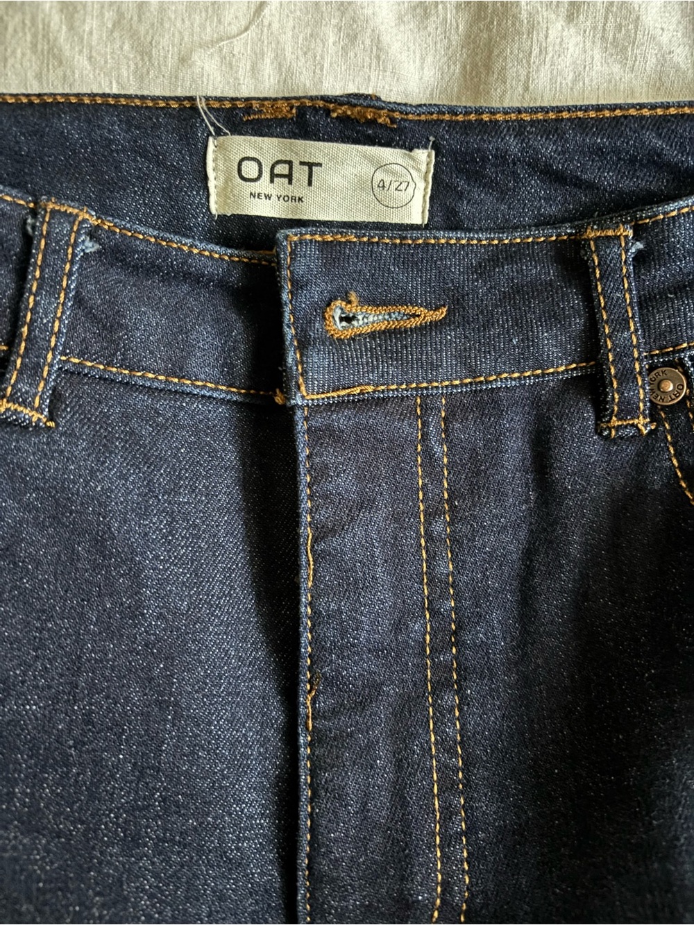 Oat New York Women's Dark Indigo Wide Leg Jeans